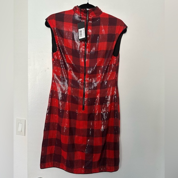Guess NWT red black gingham dress - Picture 5 of 10